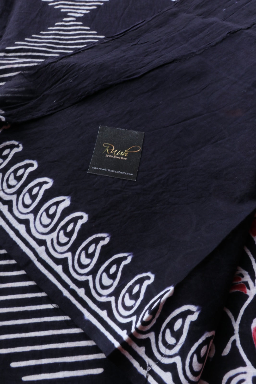JAIPUR COTTON SAREE IN BLACK COLOUR