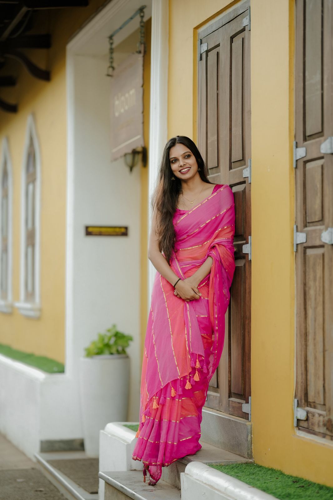 MULMUL MULTI COLOUR SAREE