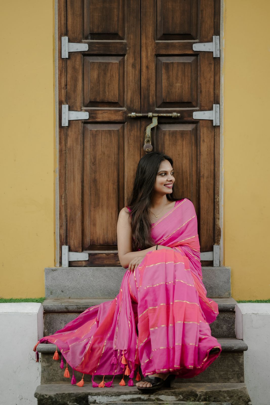 MULMUL MULTI COLOUR SAREE