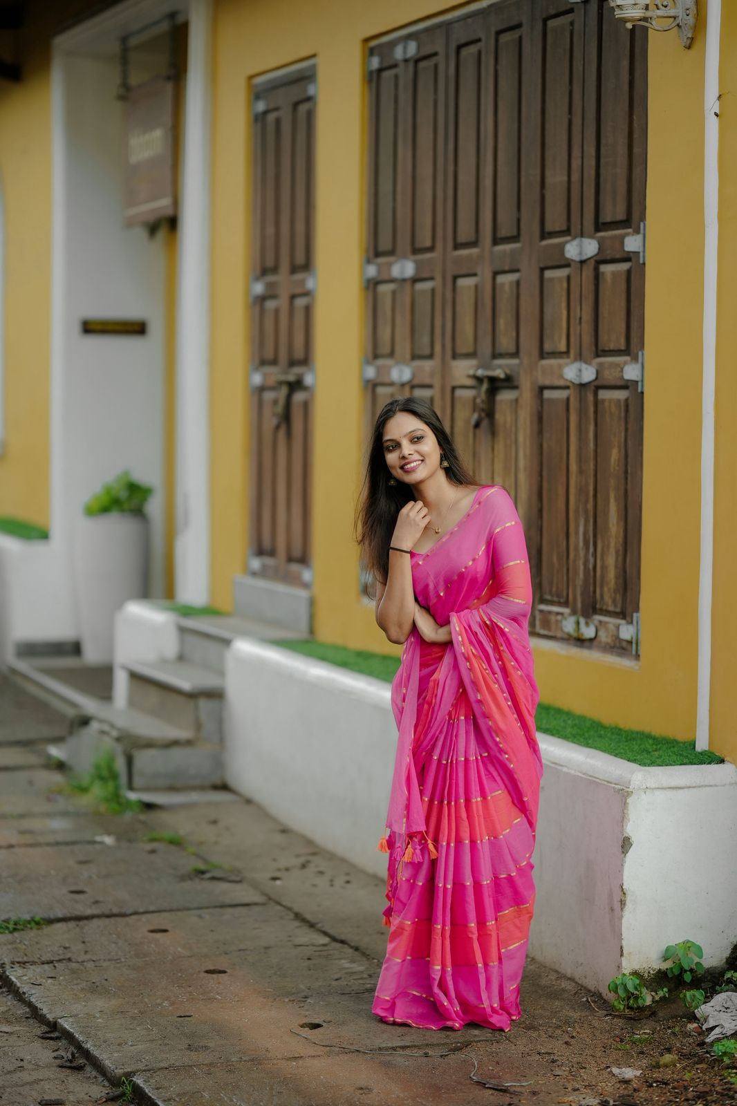 MULMUL MULTI COLOUR SAREE