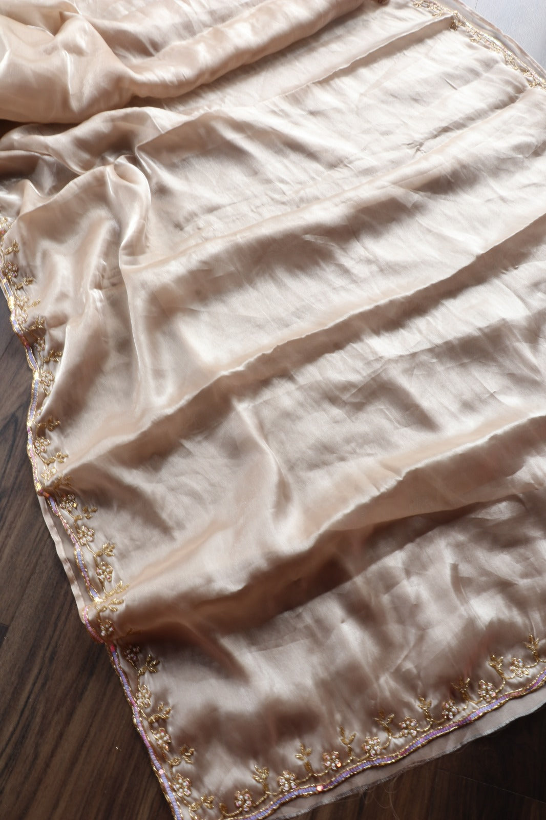 PARTY WEAR SATIN TISSUE SAREE