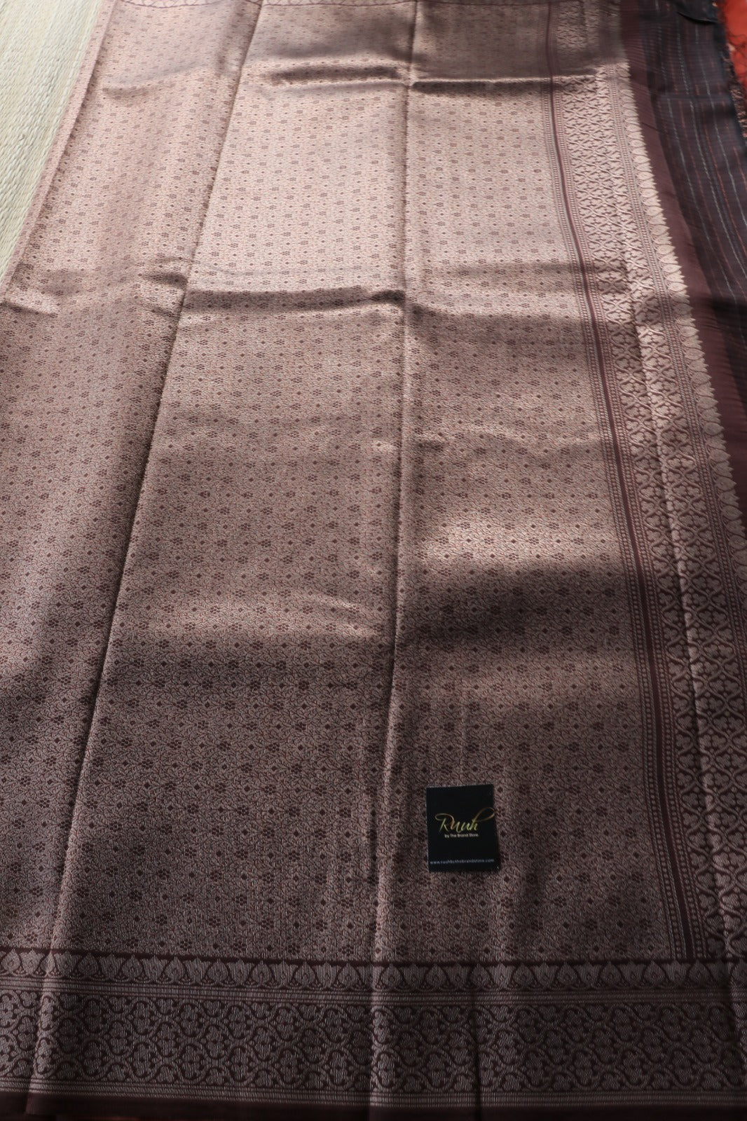 RUST COLOUR SEMI SILK SAREE 2