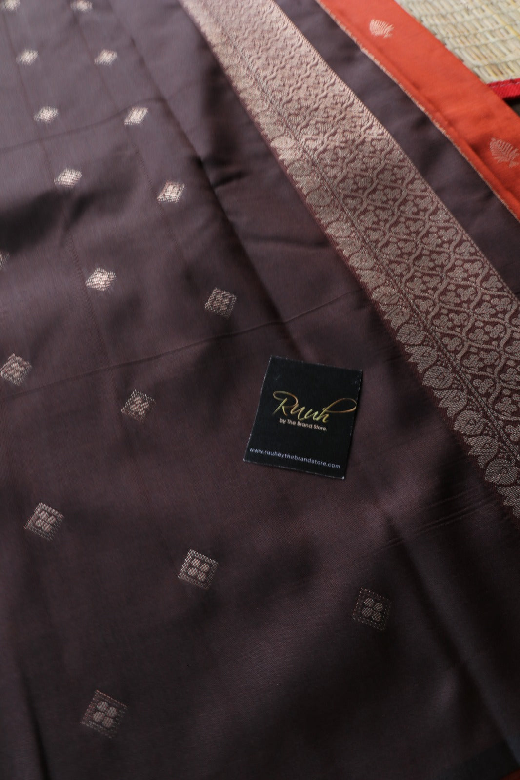 RUST COLOUR SEMI SILK SAREE 2
