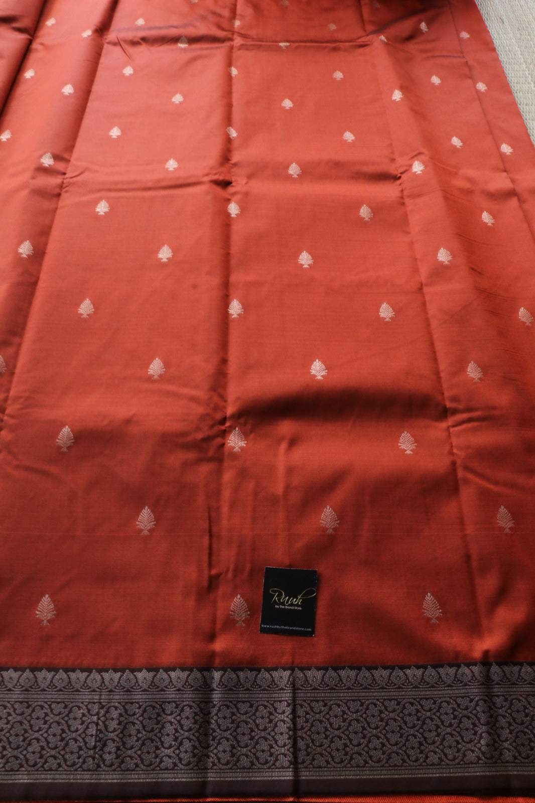 RUST COLOUR SEMI SILK SAREE 2