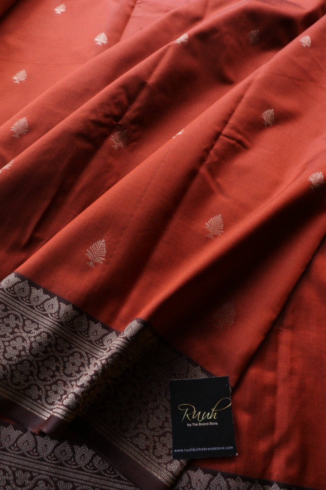RUST COLOUR SEMI SILK SAREE 2