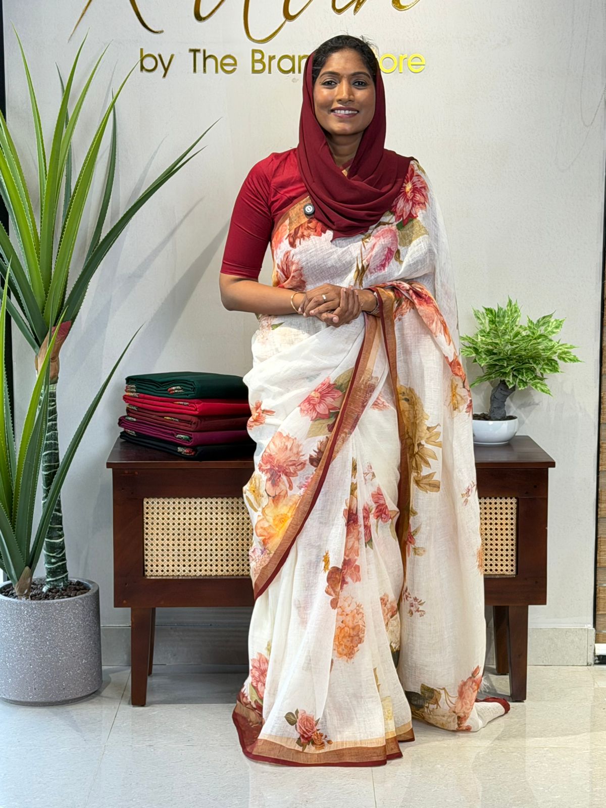 FLORAL PRINTED PRINTED LINEN-TBS26PL