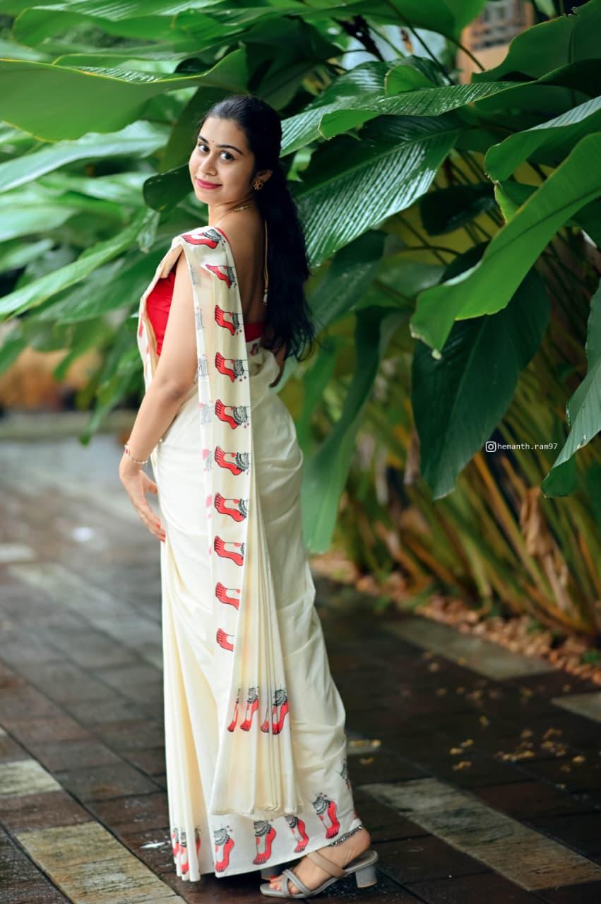 CHILANKA _ KERALA COTTON SAREE - TBS26CKA