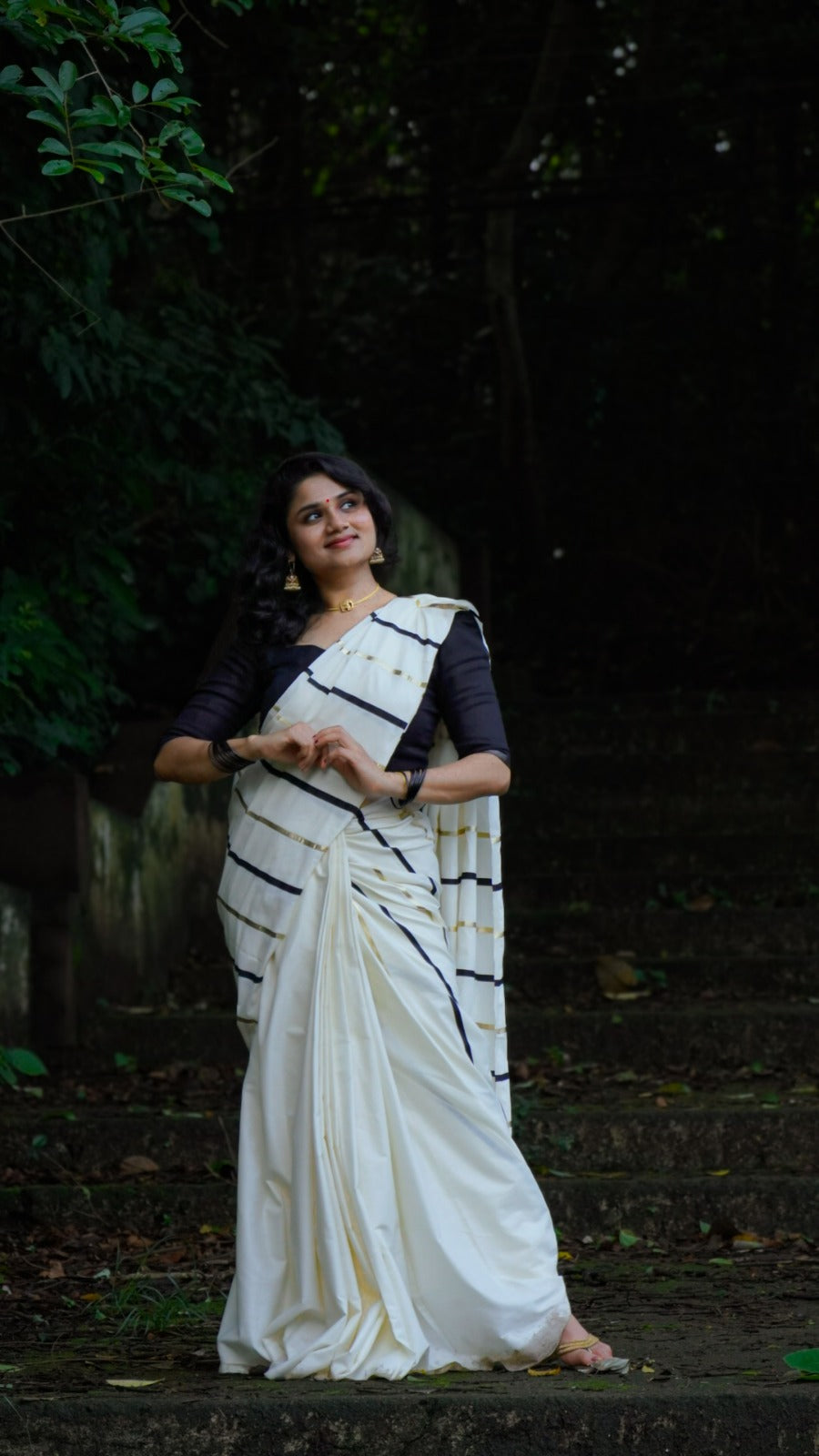 PREMIUM KERALA COTTON - GOLD BLACK- TBS26MG