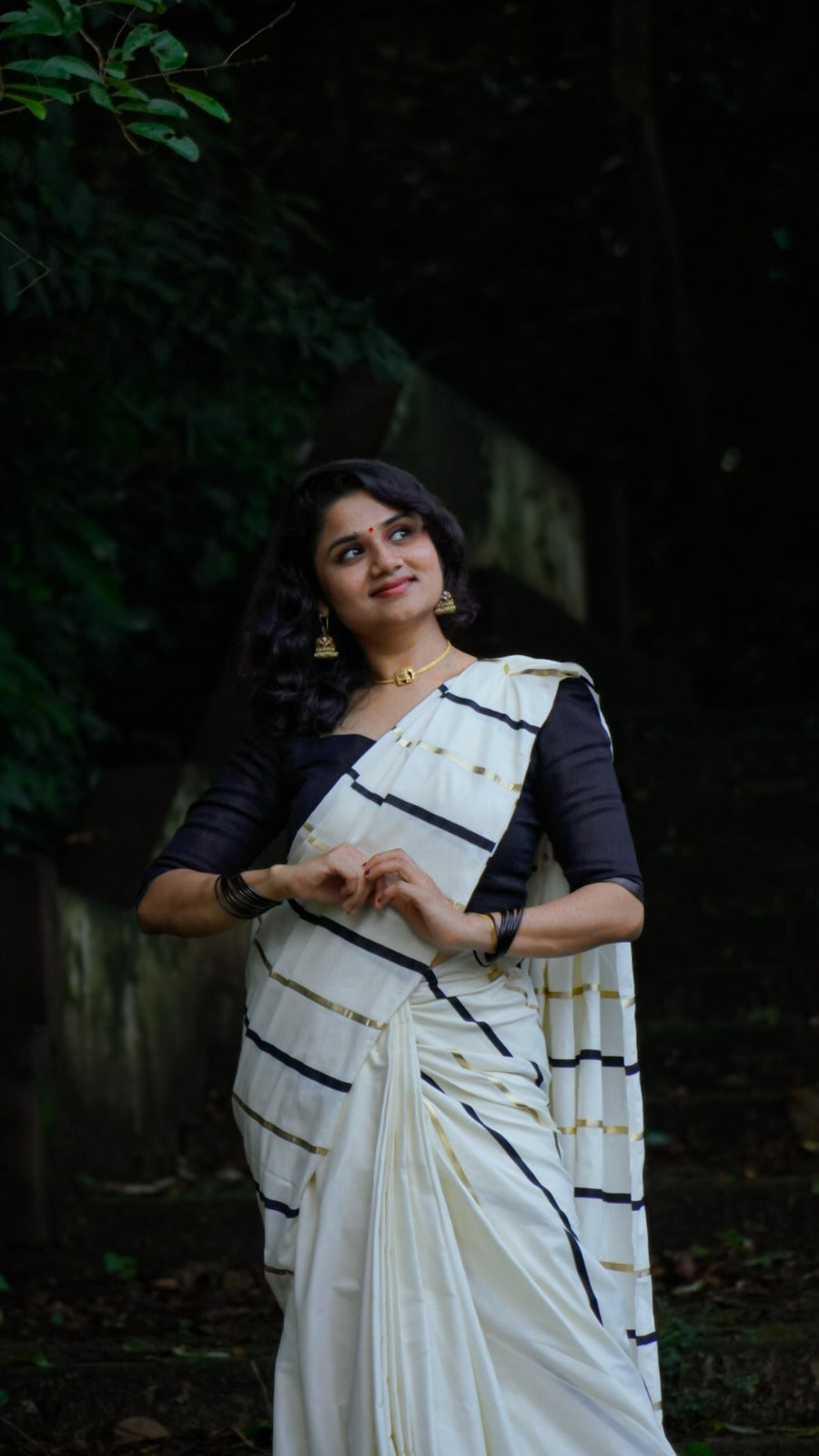 PREMIUM KERALA COTTON - GOLD BLACK- TBS26MG
