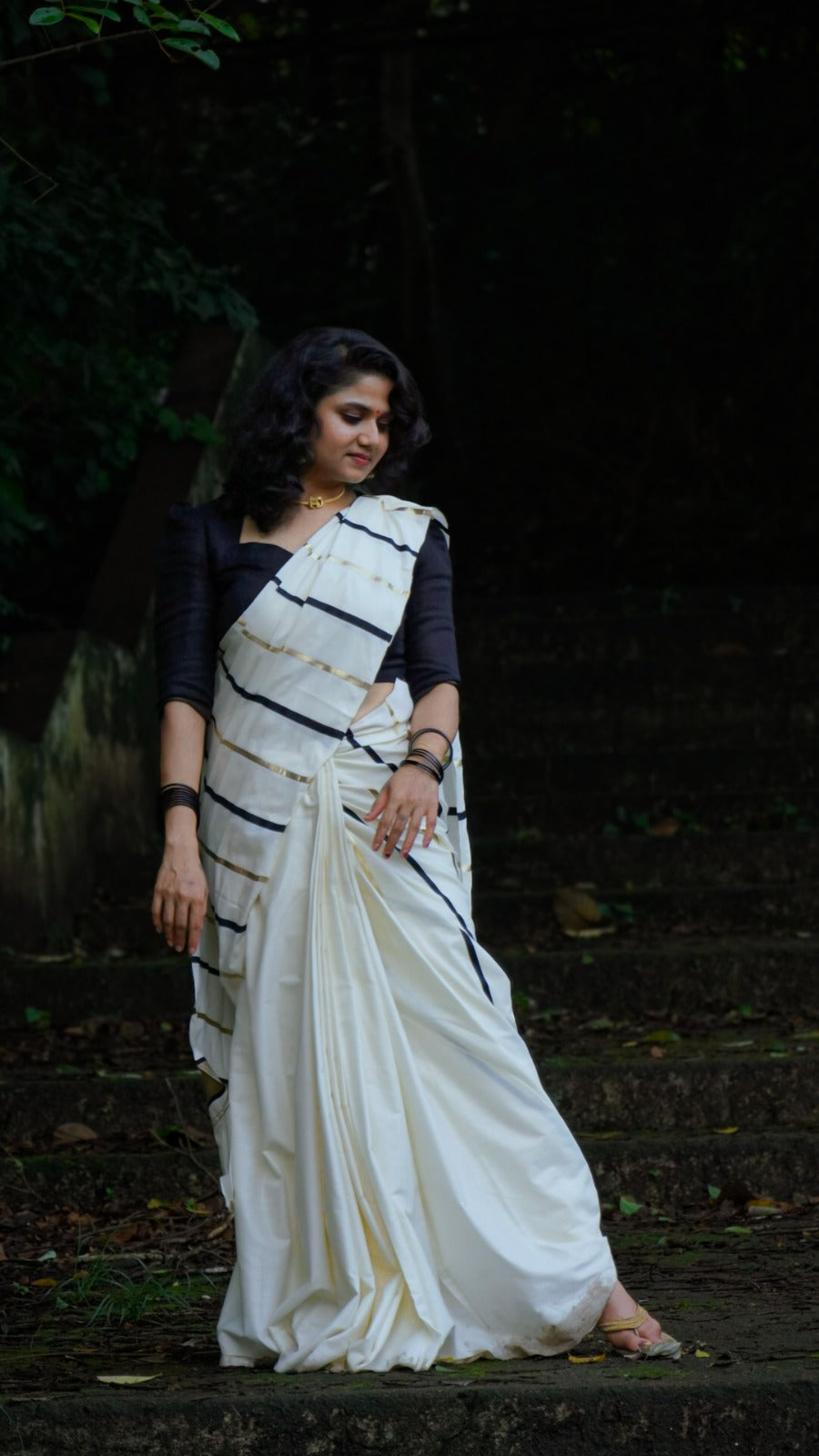 PREMIUM KERALA COTTON - GOLD BLACK- TBS26MG