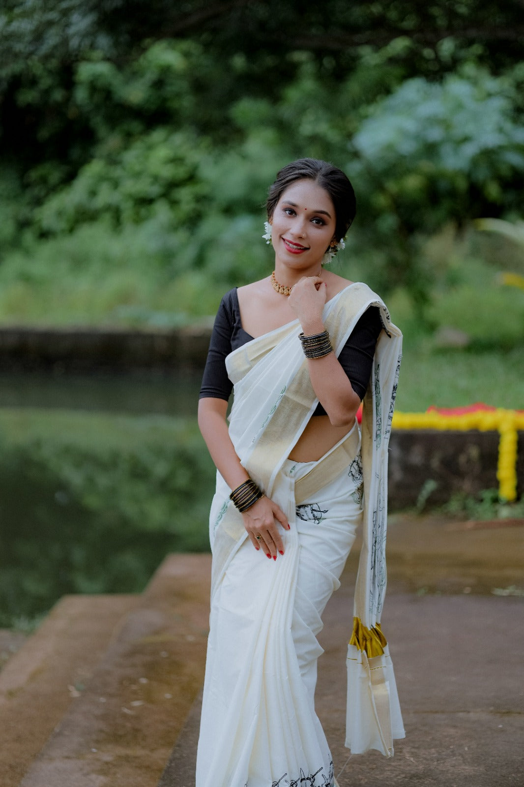 KAALA POOTTU - EMBROIDERY ON KERALA COTTON- TBS26KP