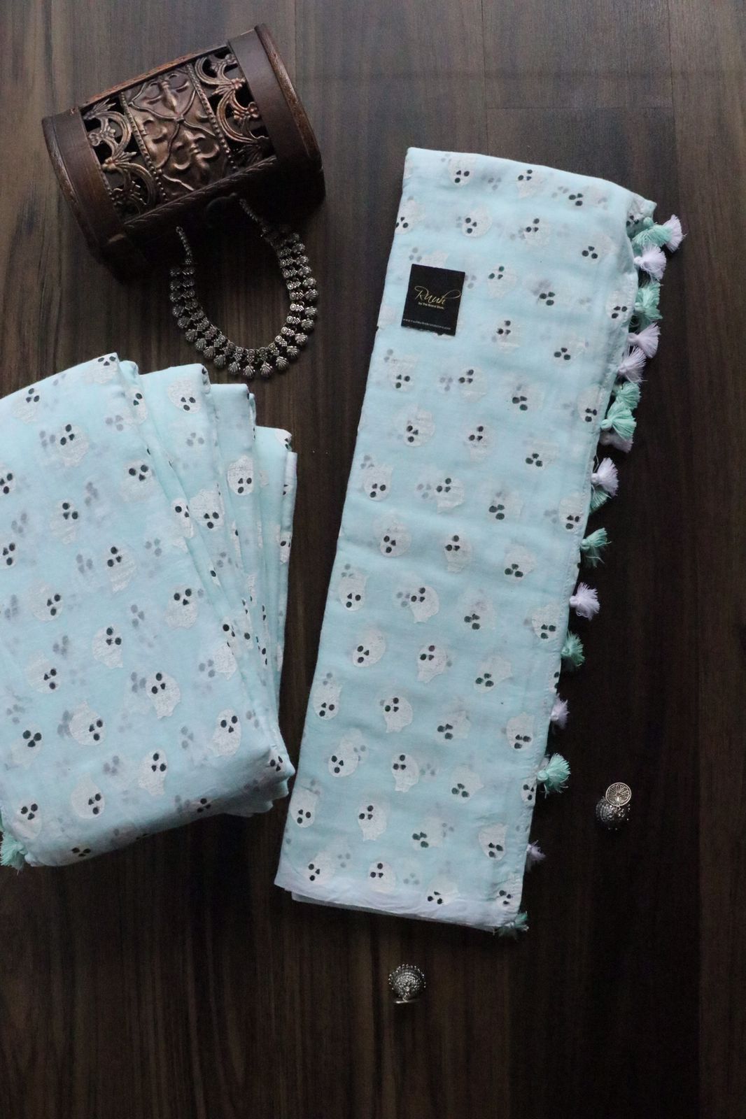 XMAS MULMUL MINT SAREE