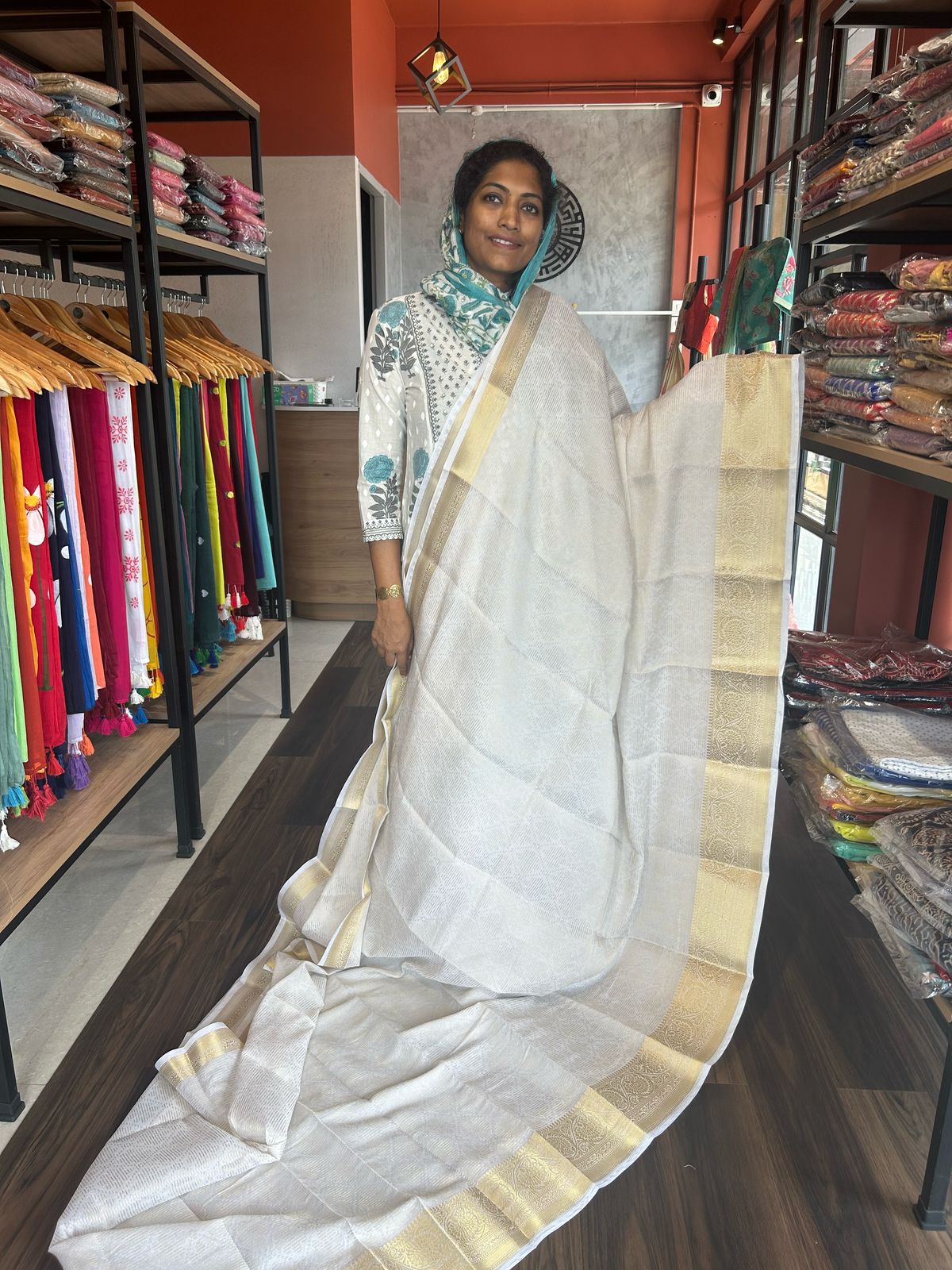 SEMI SILK PATTERNED SAREE 1