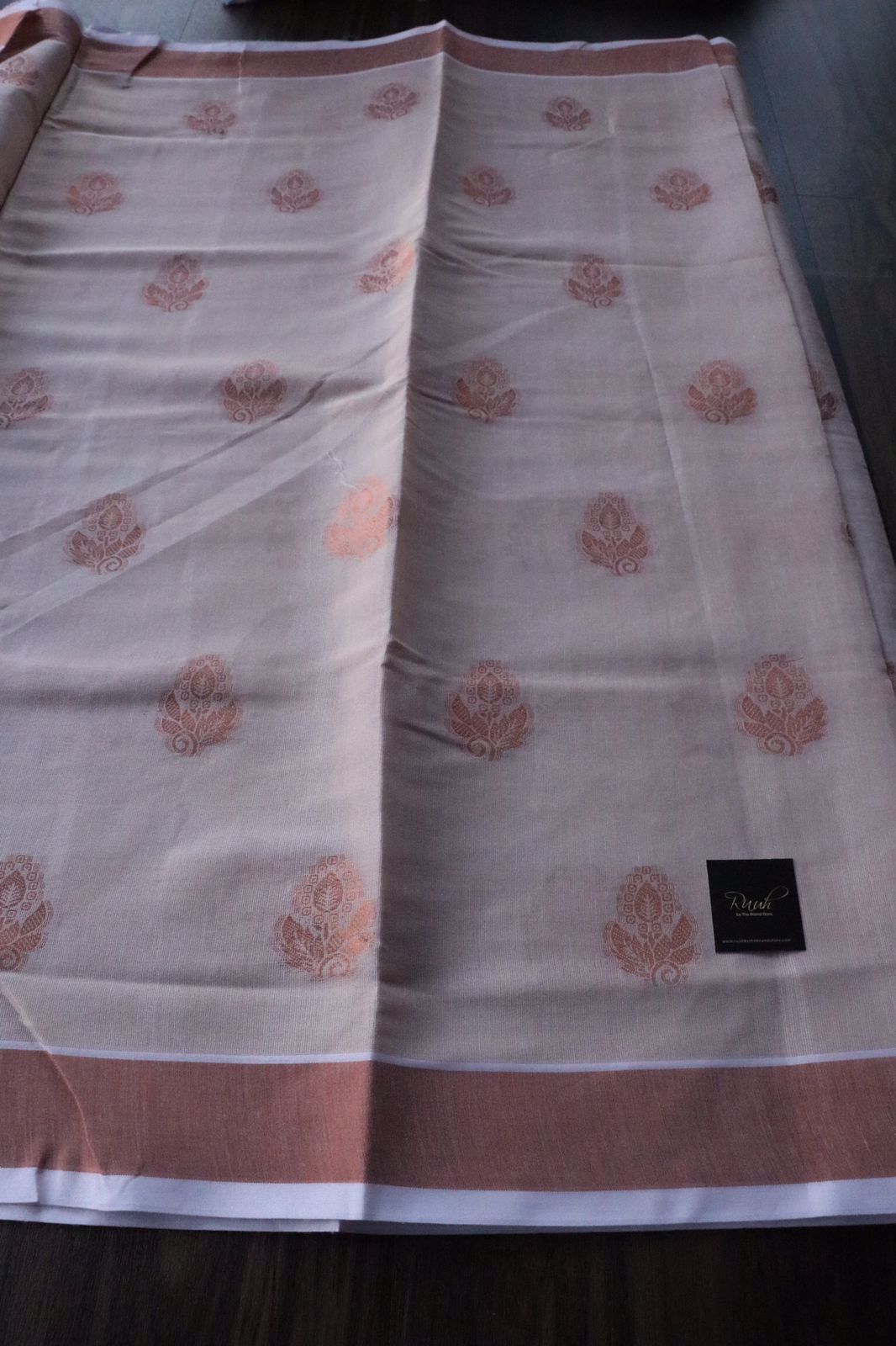 ROSE GOLD FLORAL SAREE 3