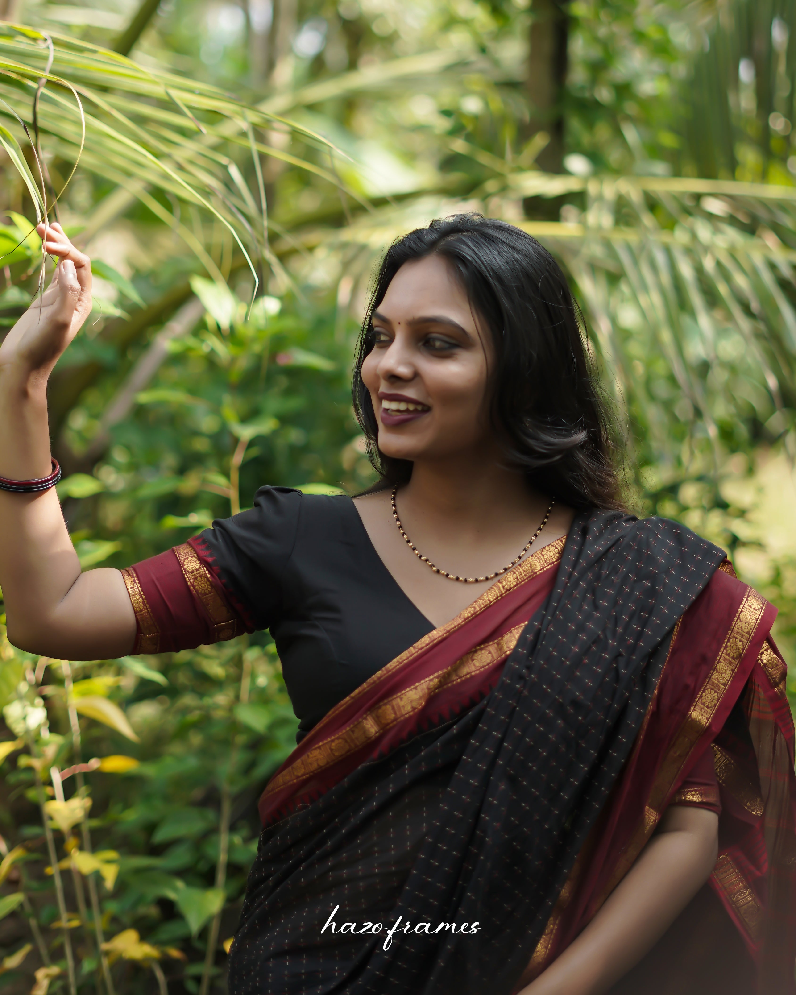 BLACK KANCHI COTTON SAREE