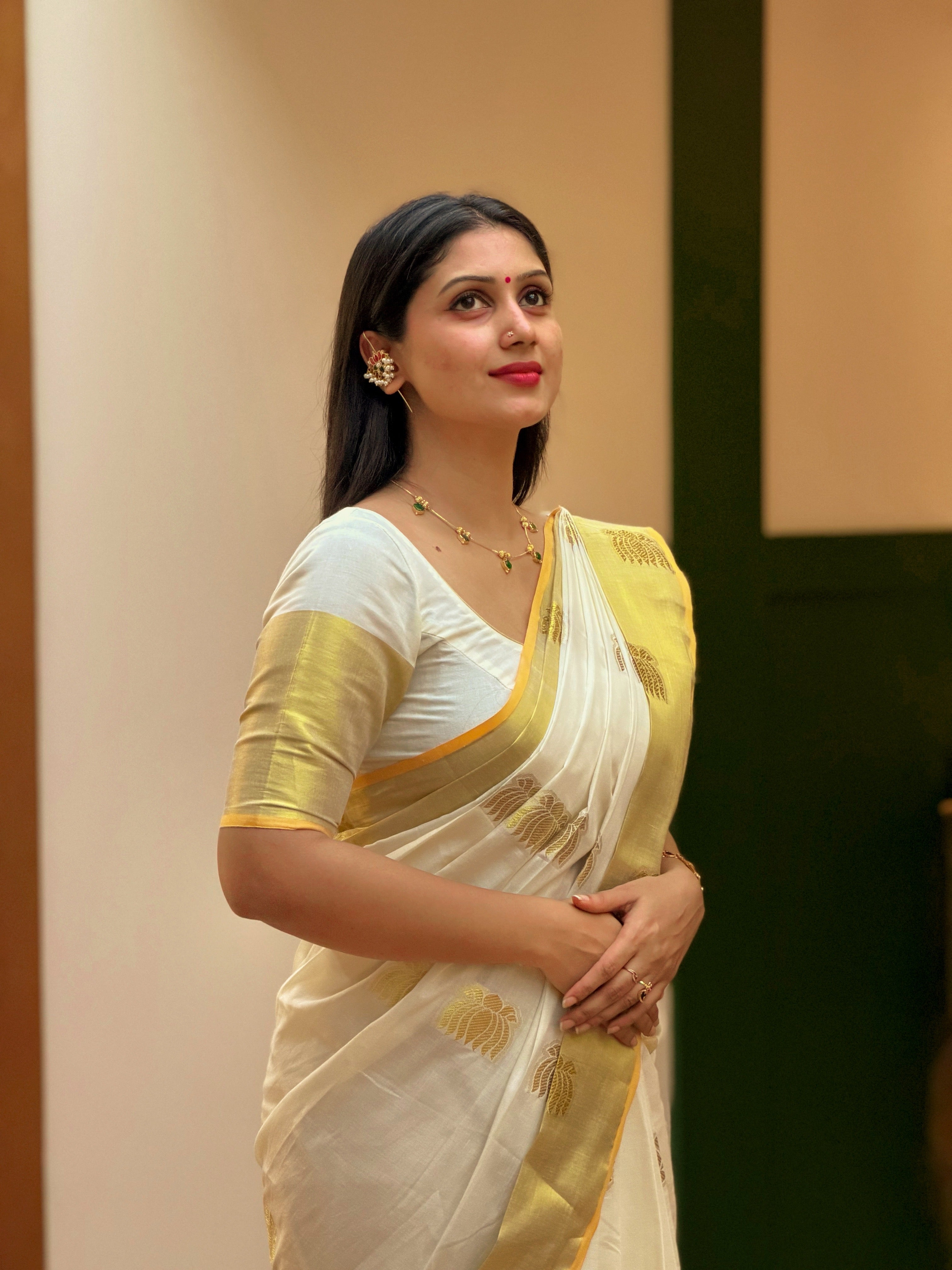 LOTUS WOVEN COTTON SAREE -TBS26LWS