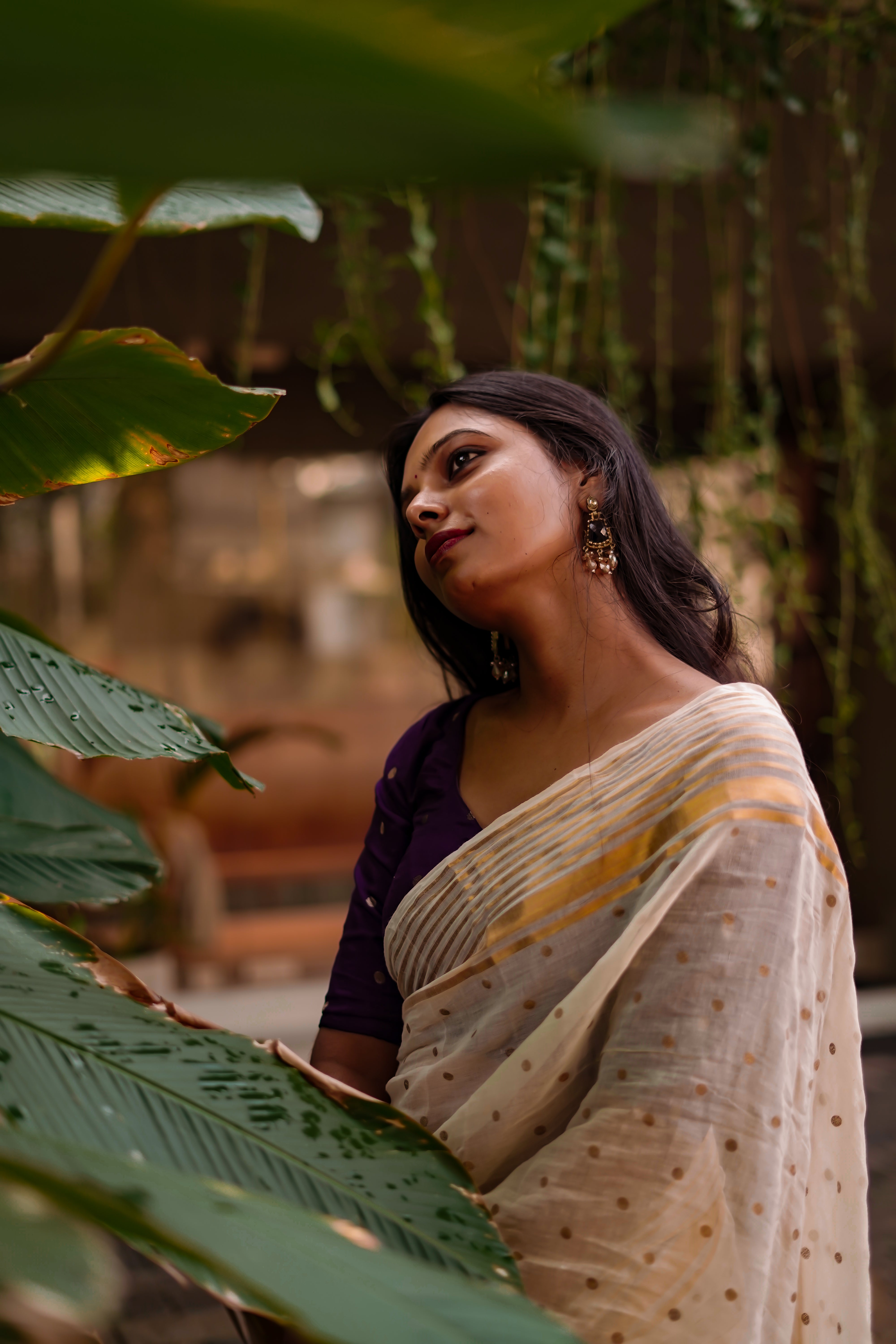 MULMUL SAREE WITH SMALL POLKA DOTS - TBS26VC- PREORDER