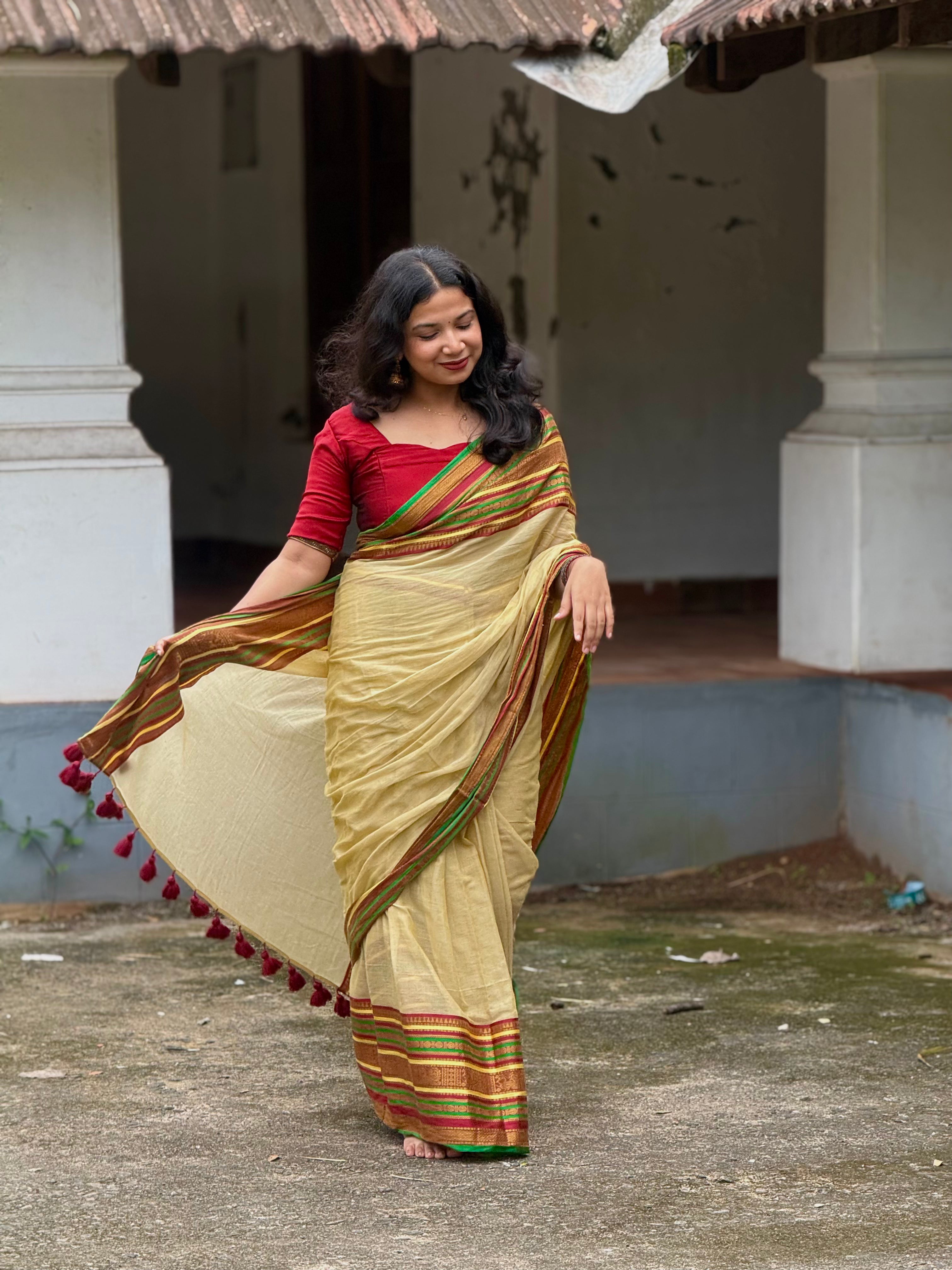 MULMUL COTTON WITH KANCHI BORDER - TBS26MKM