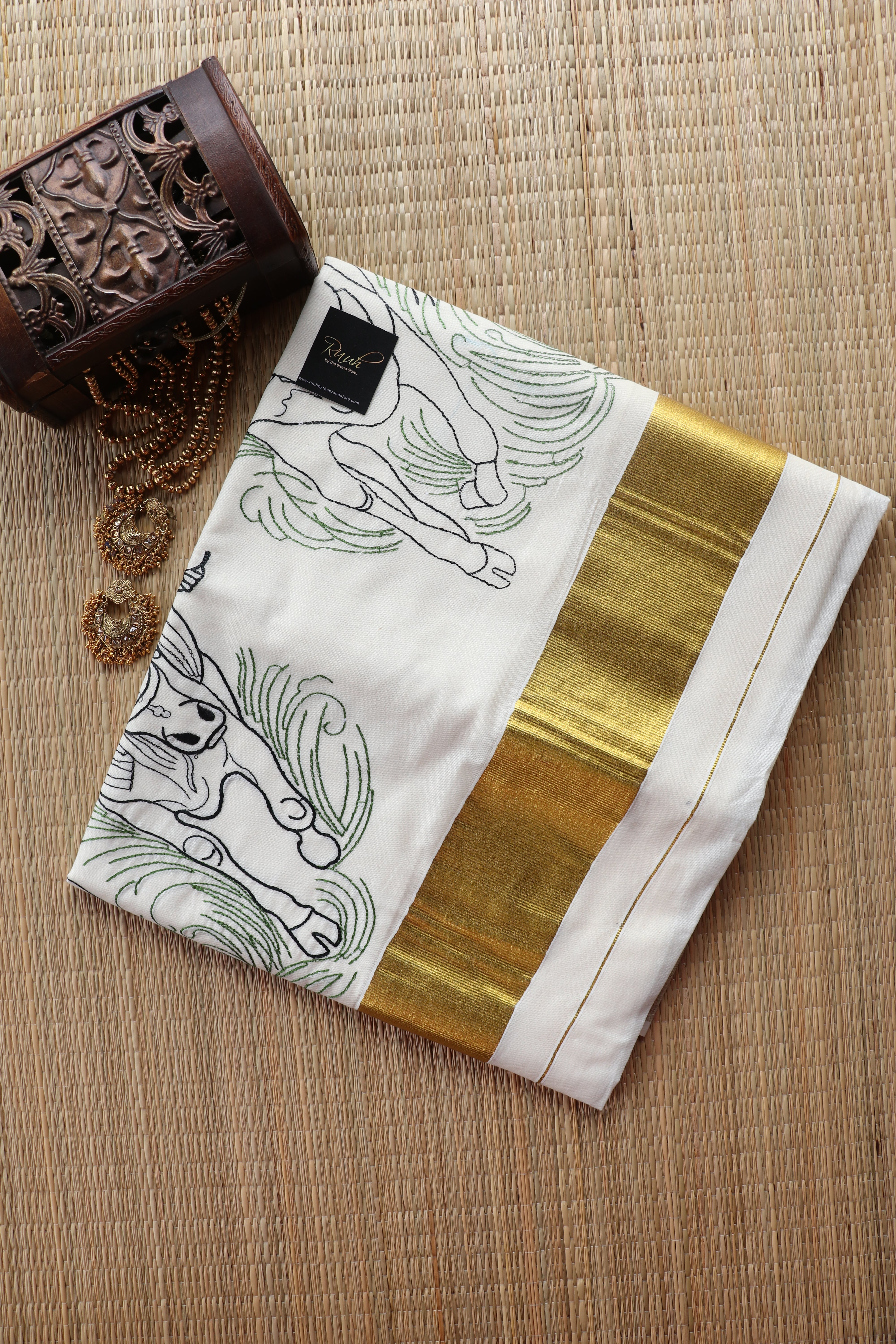 KAALA POOTTU - EMBROIDERY ON KERALA COTTON