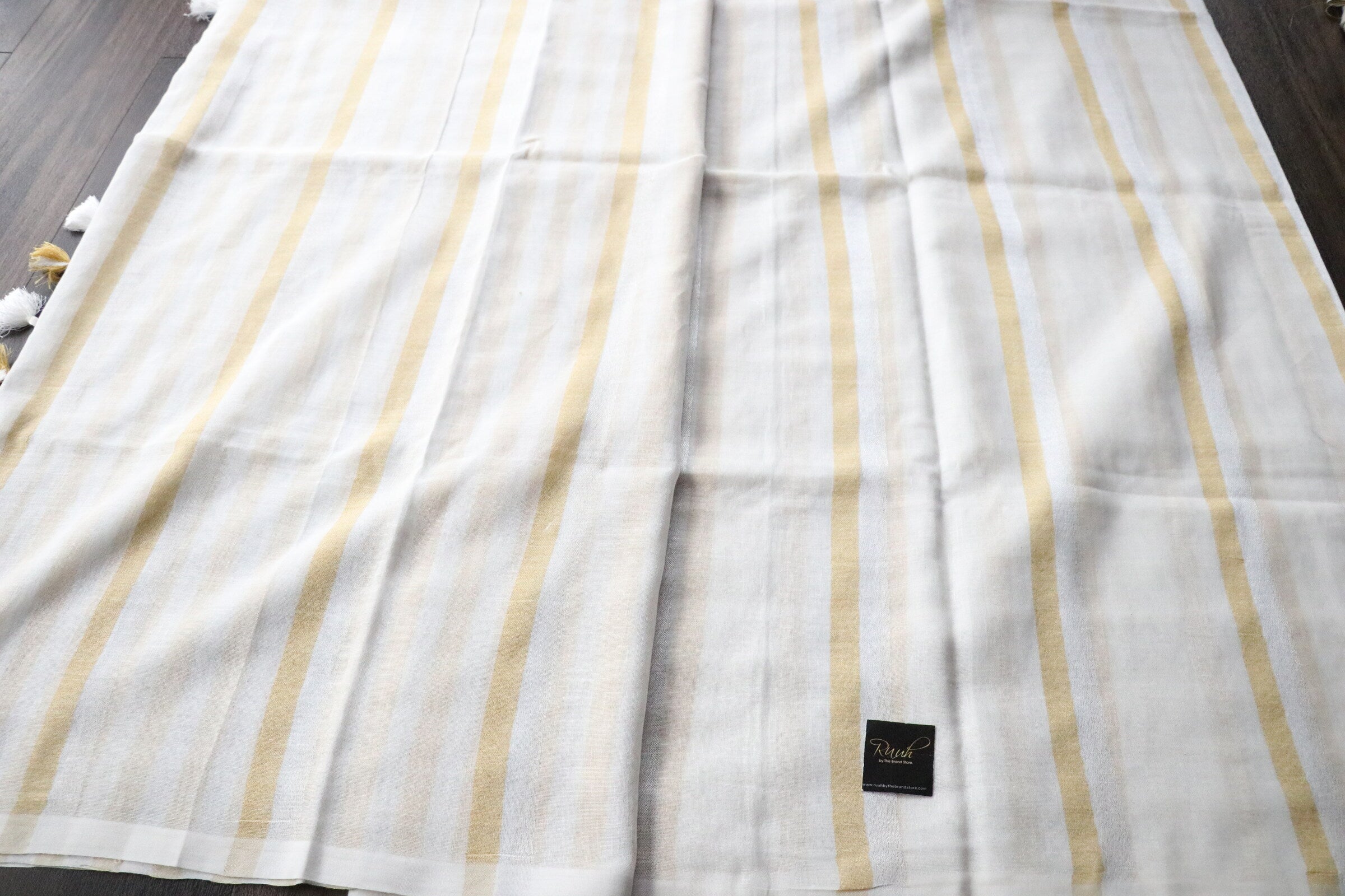 COTTON GOLD SILVER STRIPES A1