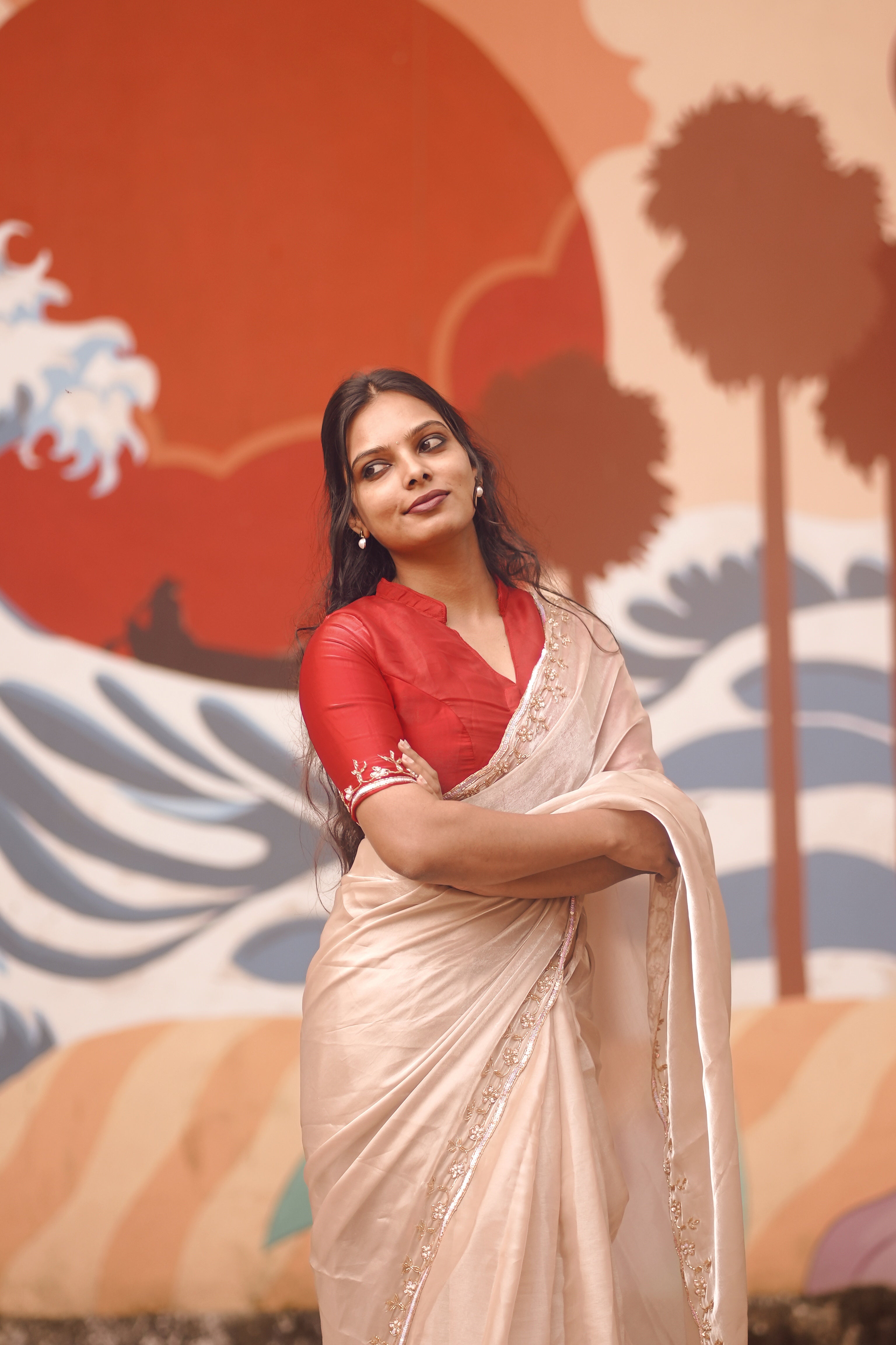 PARTY WEAR SATIN TISSUE SAREE