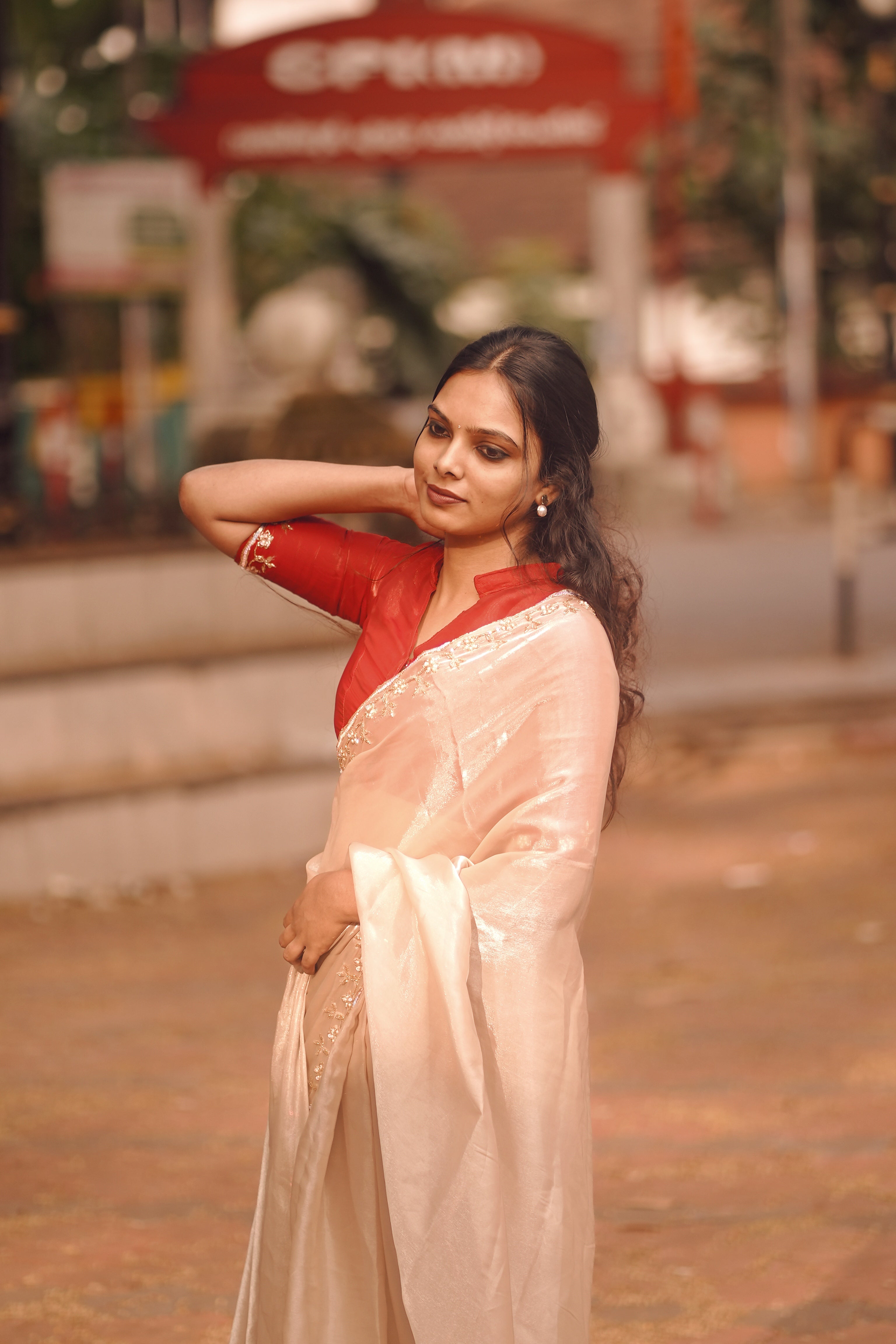 PARTY WEAR SATIN TISSUE SAREE