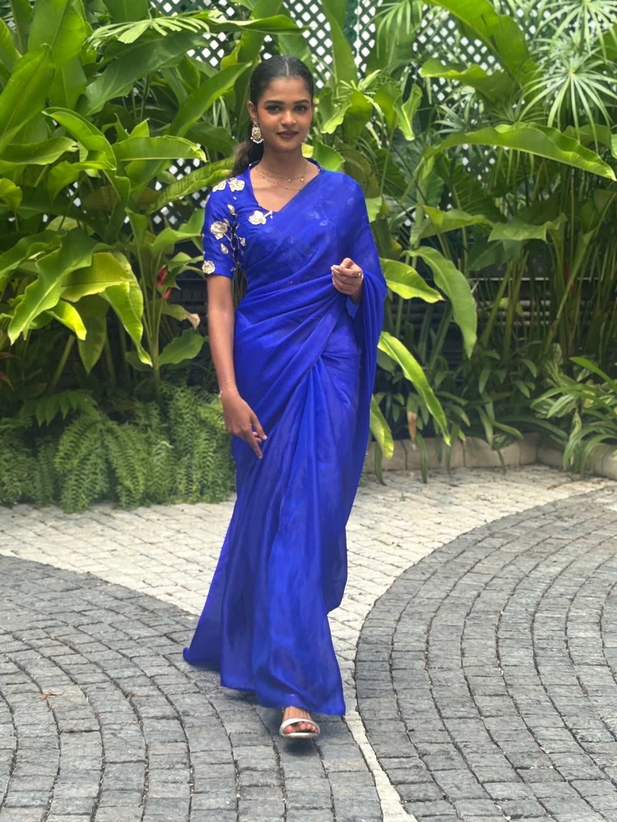 BLUE SPACE SILK SAREE