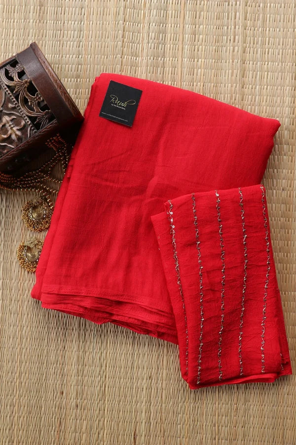 SHARMI -RANGOLI CRUSH SAREE - PURPLE - PREORDER