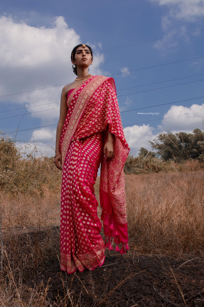 HANDLOOM BANARASI KHADDI CHIFFON 6