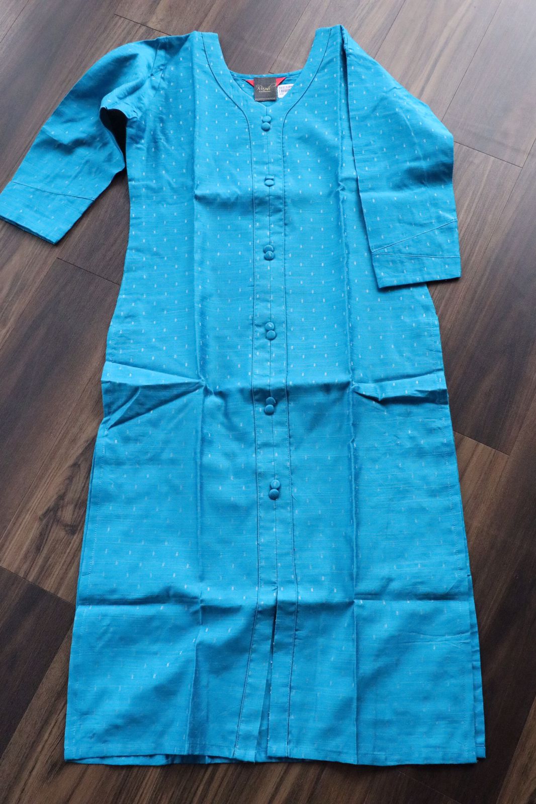 SLUB SILK KURTA BLUE