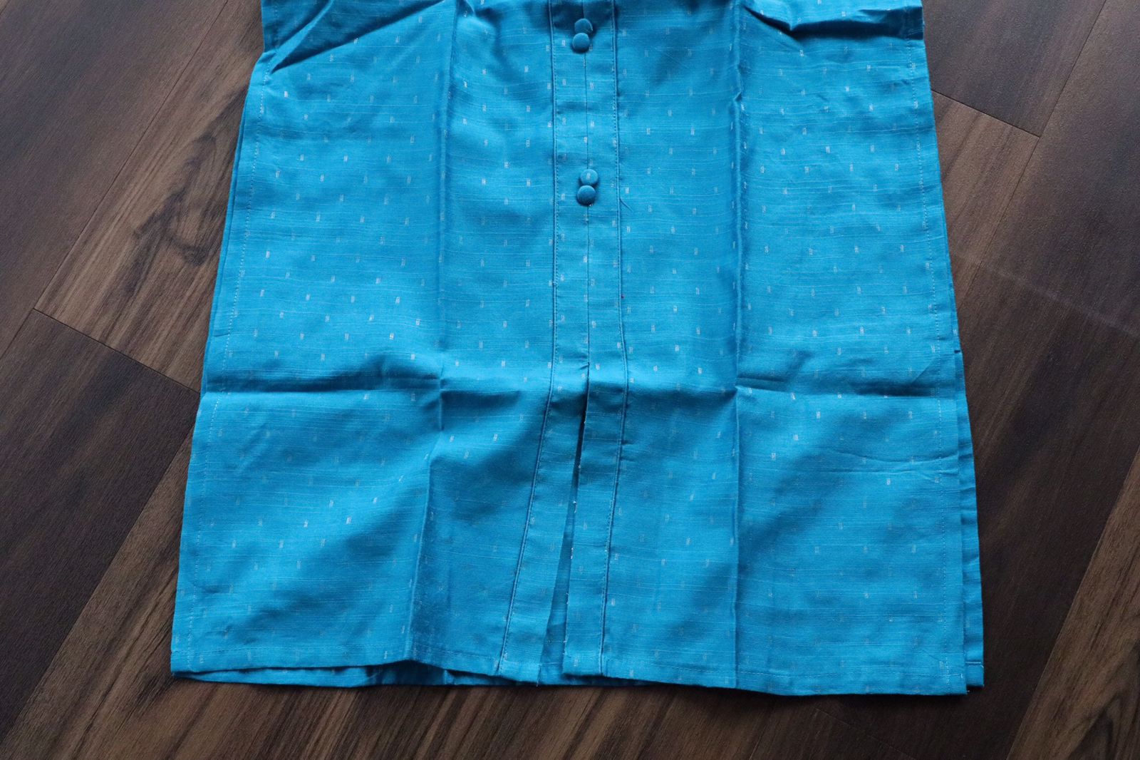 SLUB SILK KURTA BLUE