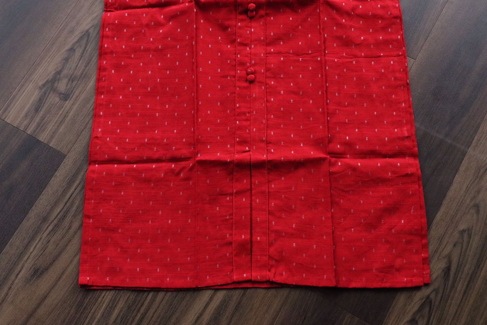 SLUB SILK KURTA RED