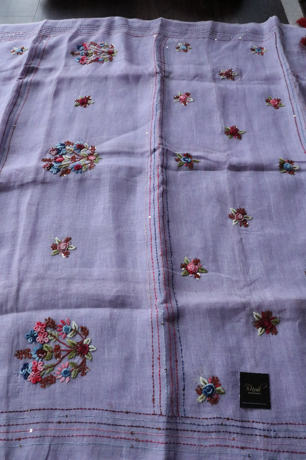 LINEN HANDWORKED SAREE 5