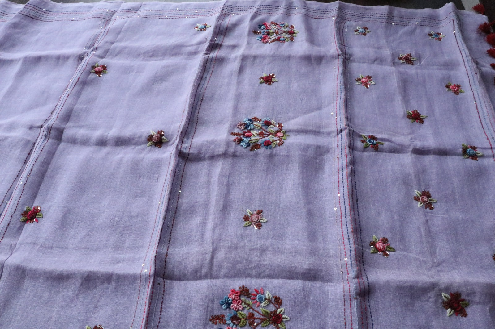 LINEN HANDWORKED SAREE 5