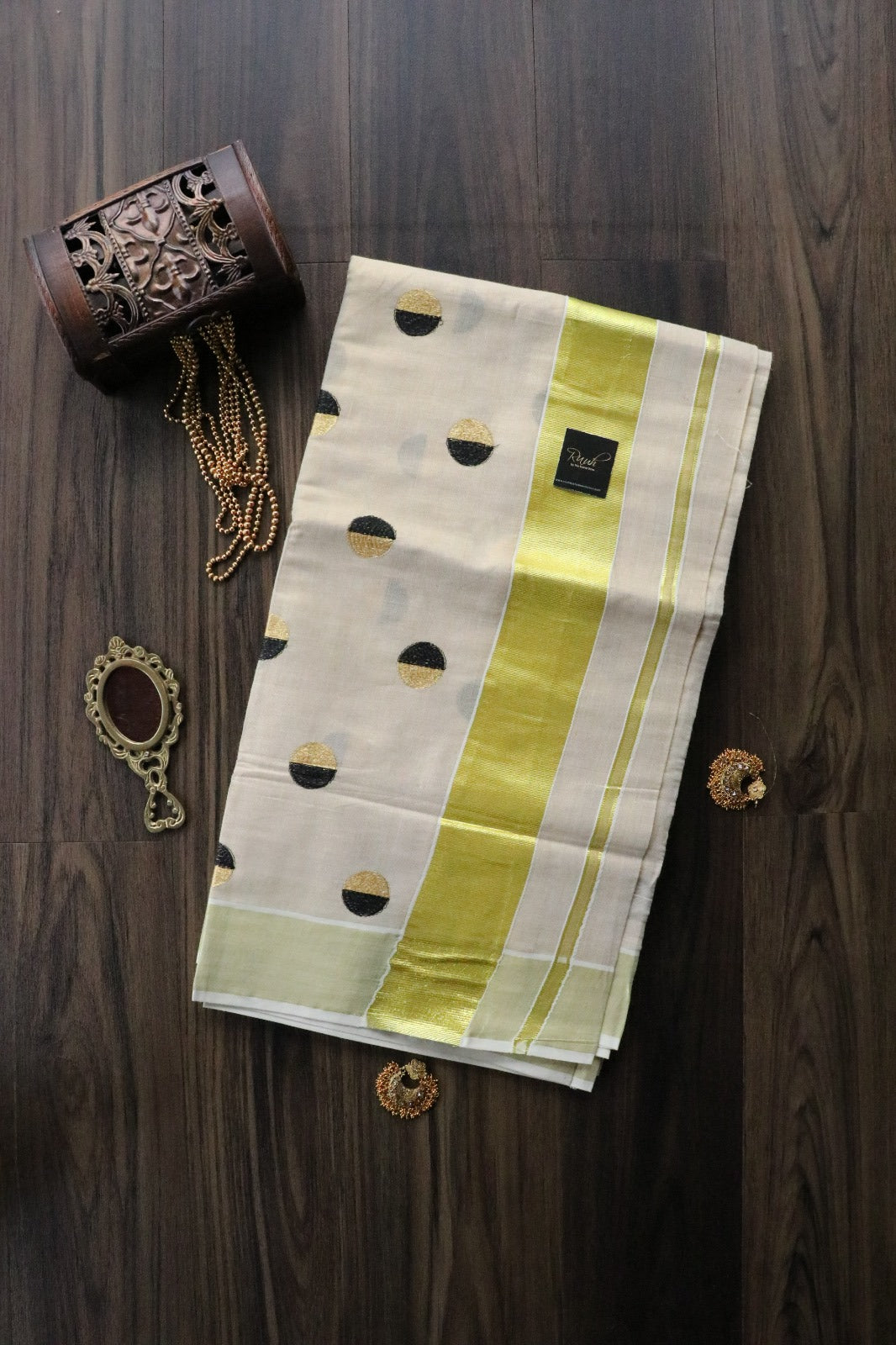 KERALA TISSUE  POLKA EMBROIDERY 1