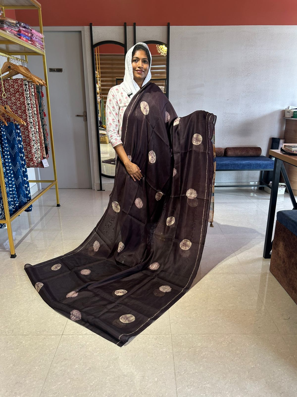 SEMI LINEN SAREE 3