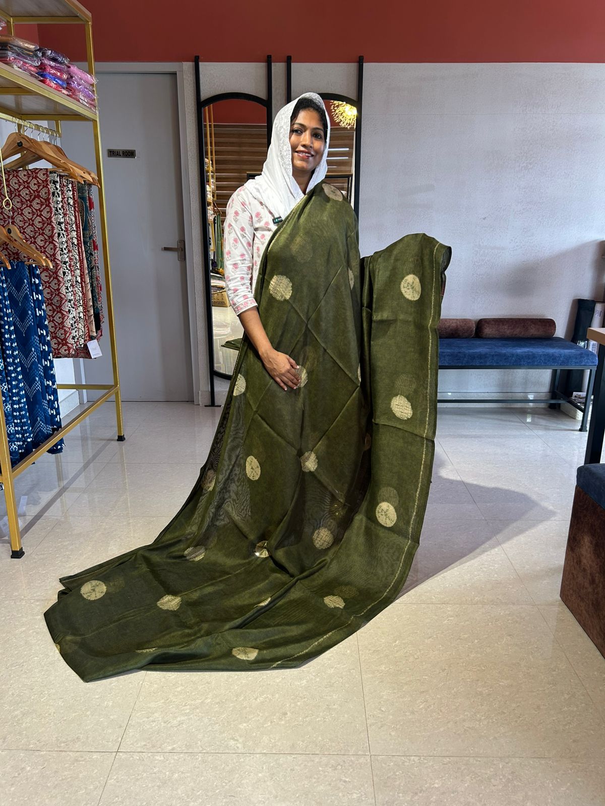 SEMI LINEN SAREE 2