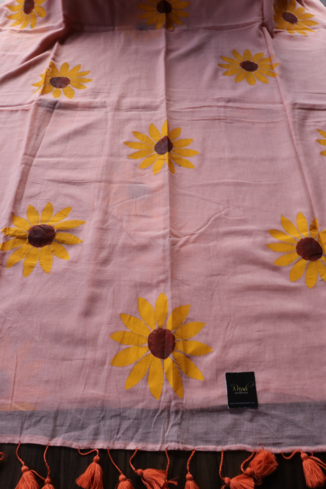 MULMUL HANDPAINT SUNFLOWER 5