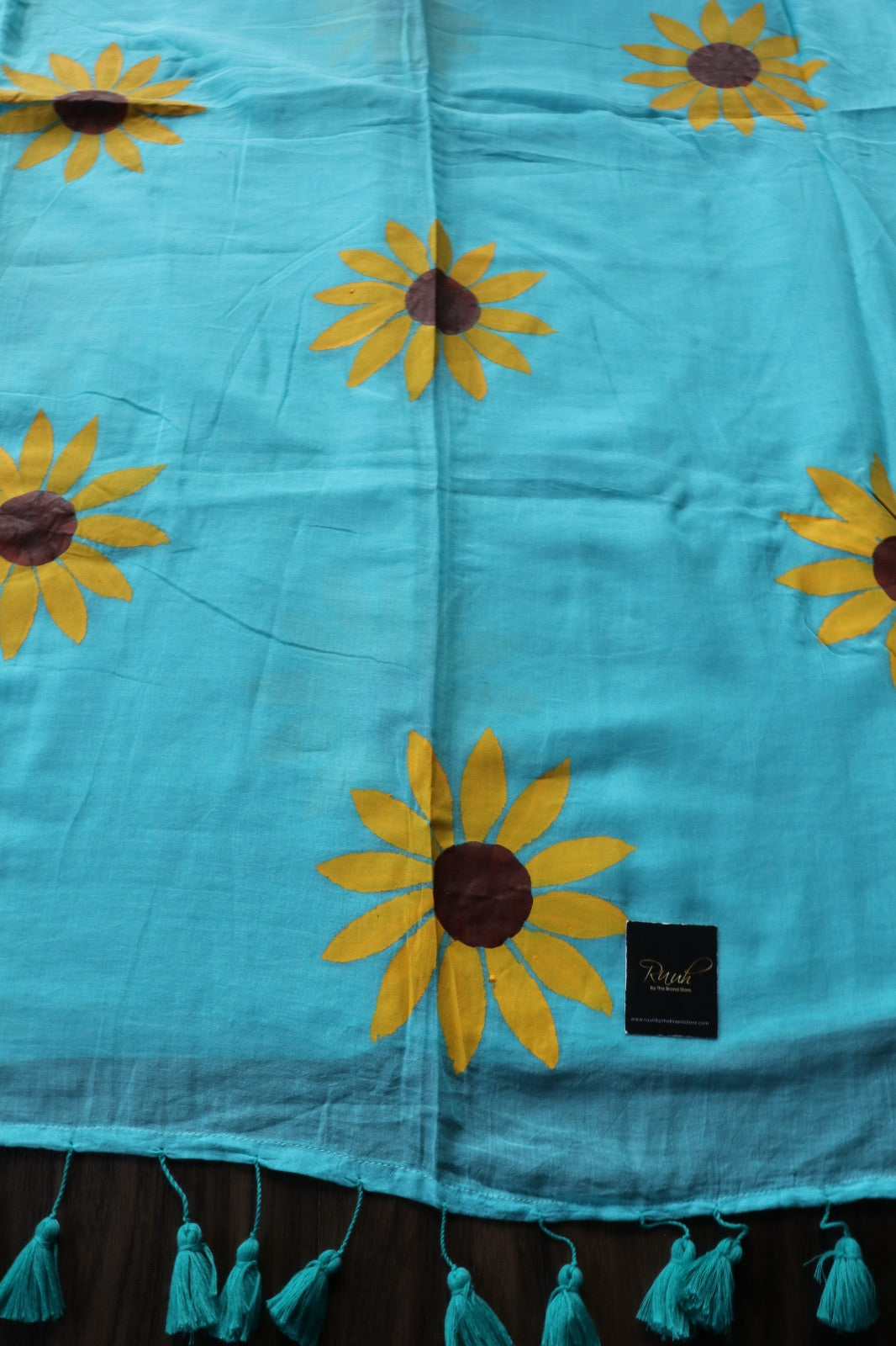 MULMUL HANDPAINT SUNFLOWER 1