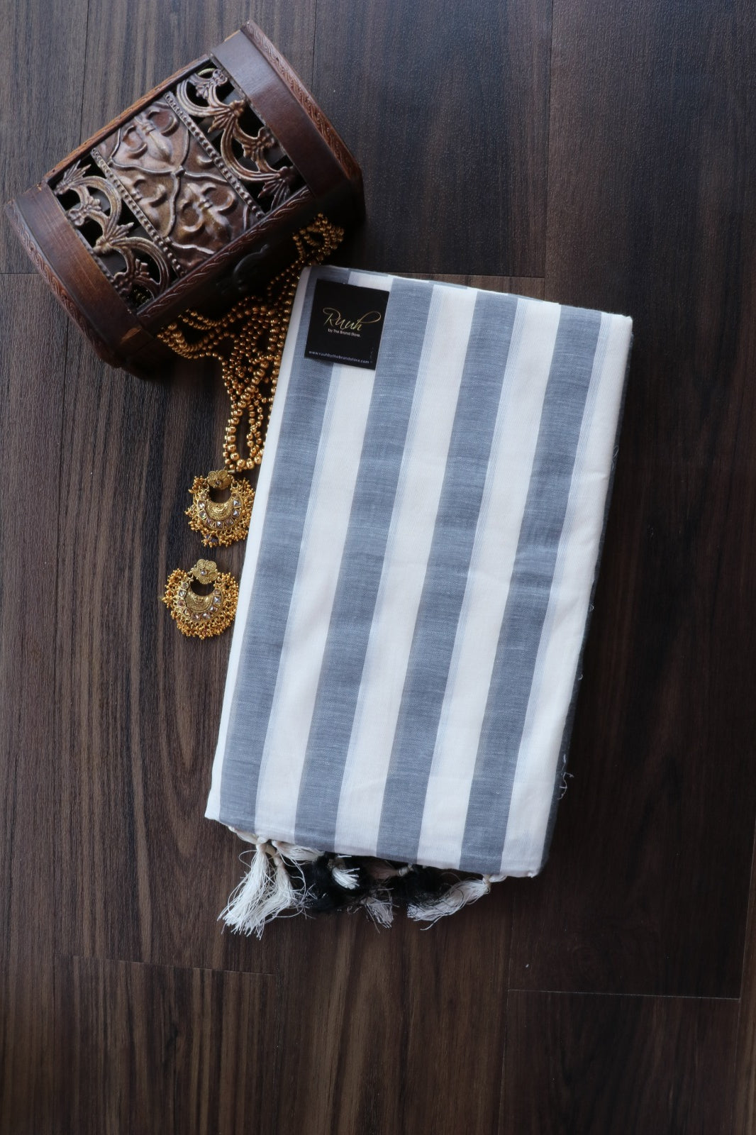 KERALA COTTON GREY STRIPE