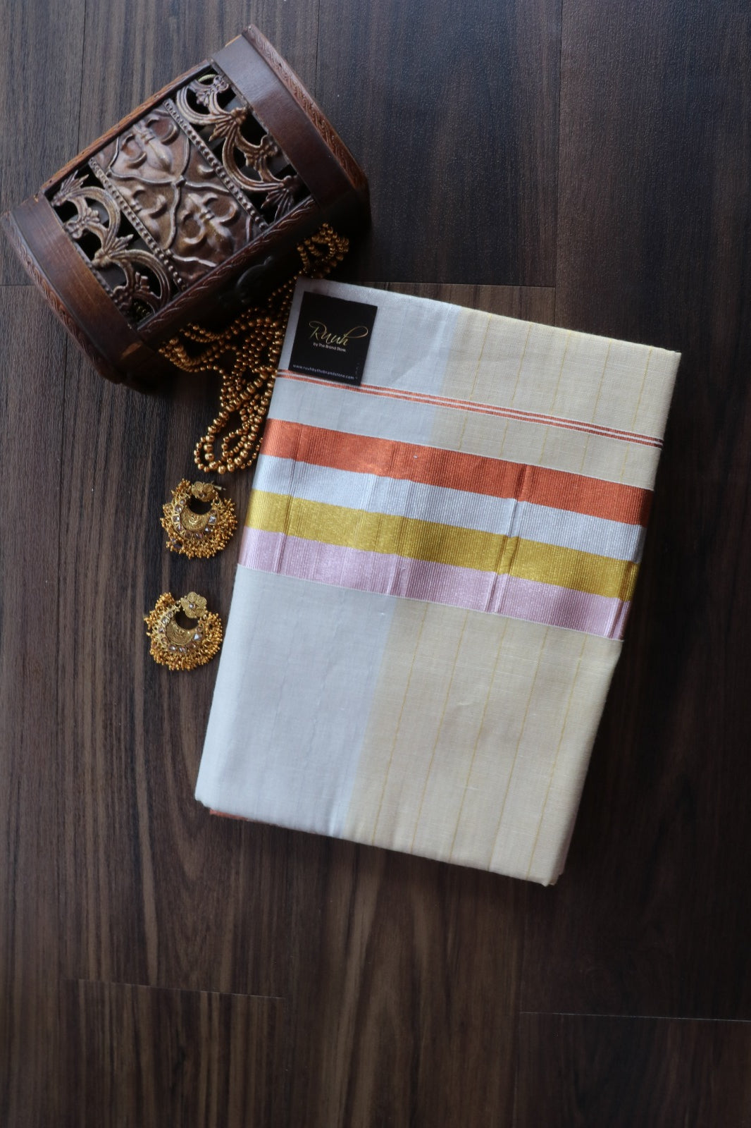 MULTI COLOUR TISSUE CHECK SAREE