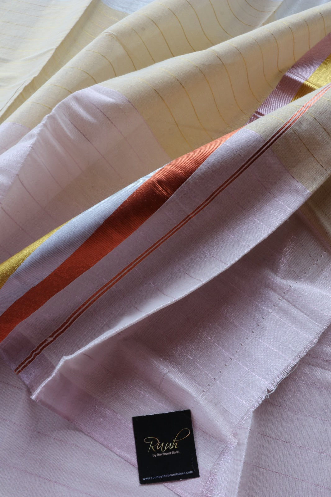 MULTI COLOUR TISSUE CHECK SAREE