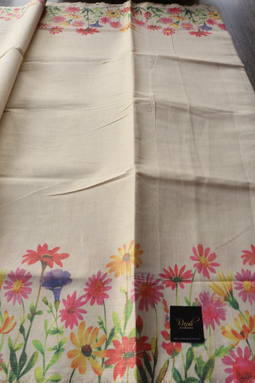 TISSUE FLORAL CUTWORK SAREE 2