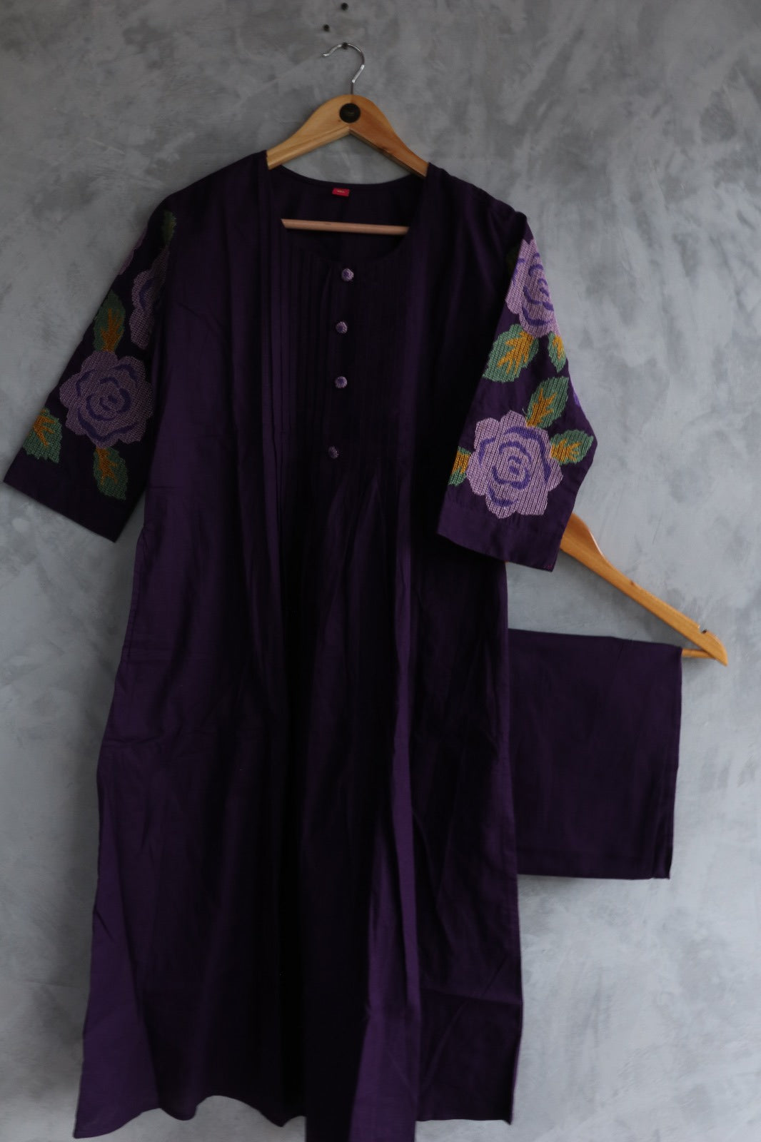 PURPLE COTTON CO ORD SET