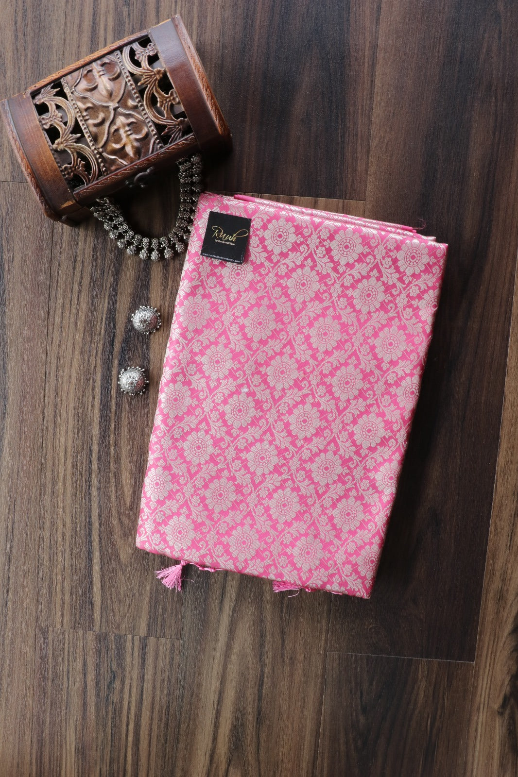 PINK SEMI KATAN SAREE