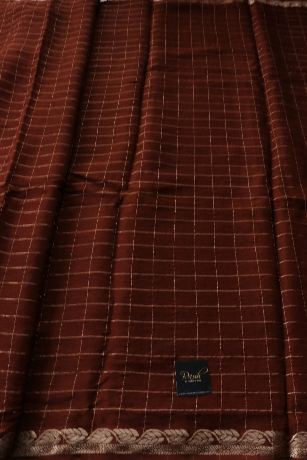 BROWN VISCOSE CHINNON SAREE