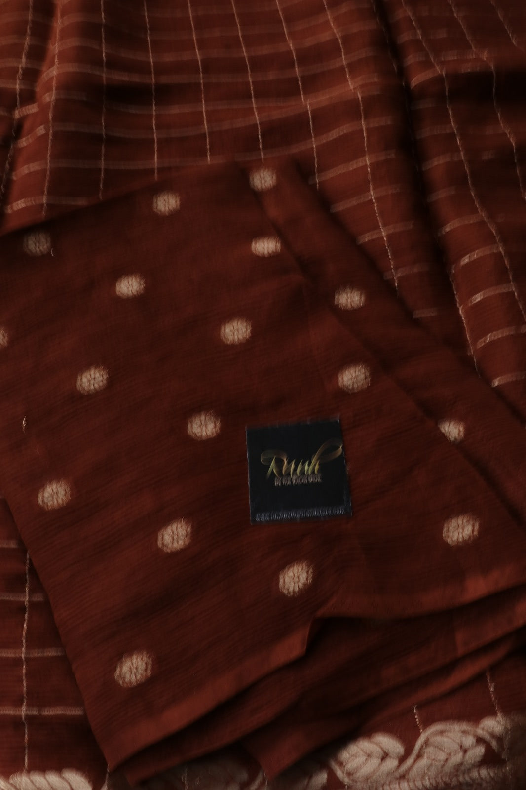 BROWN VISCOSE CHINNON SAREE