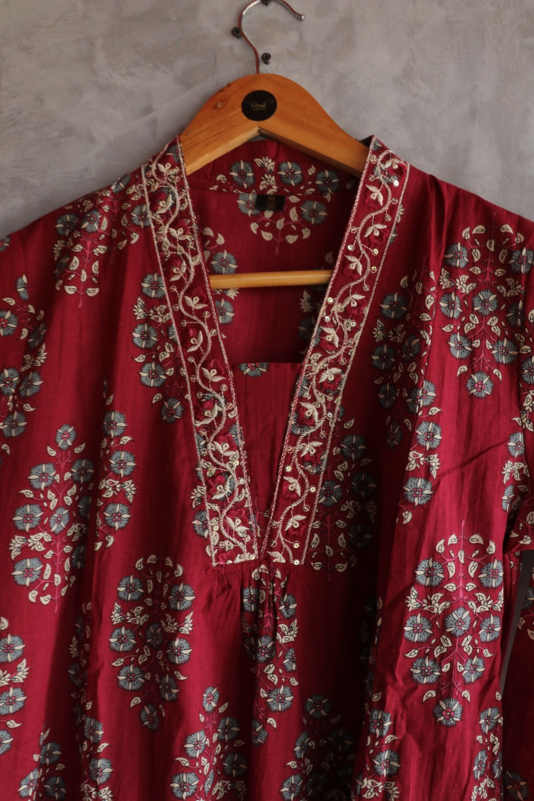 MAROON COTTON SALWAR SUIT SET