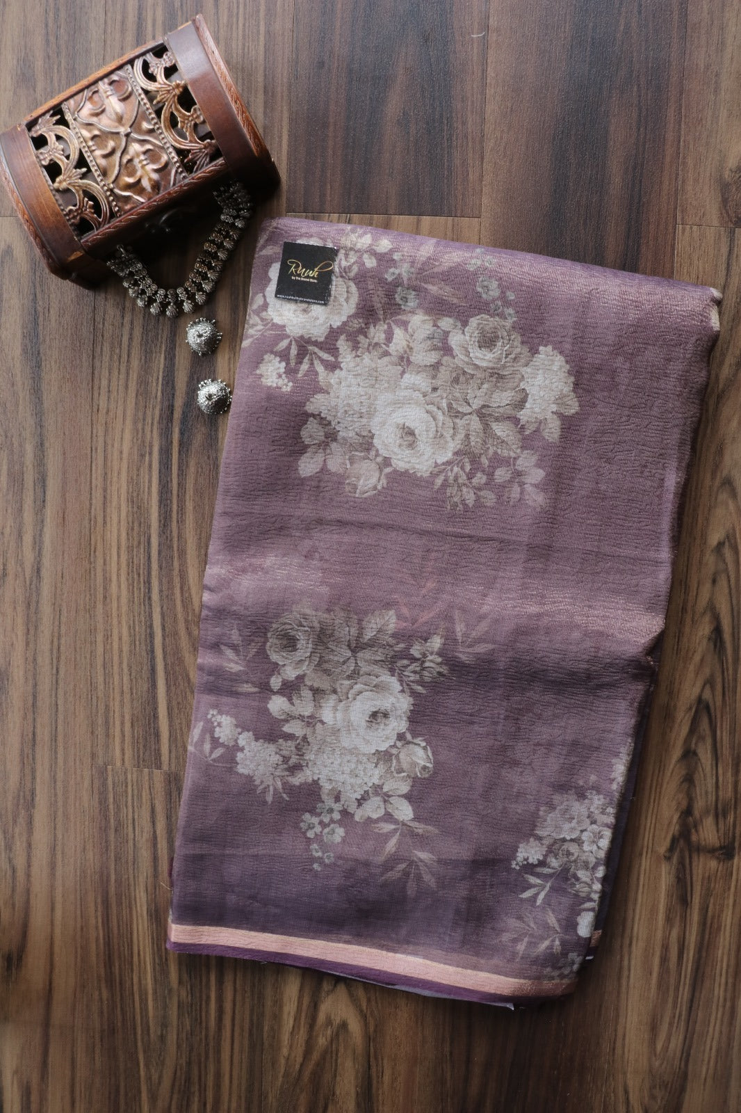 DESIGNER CRUSH DIGITAL PRINTED SAREE 1