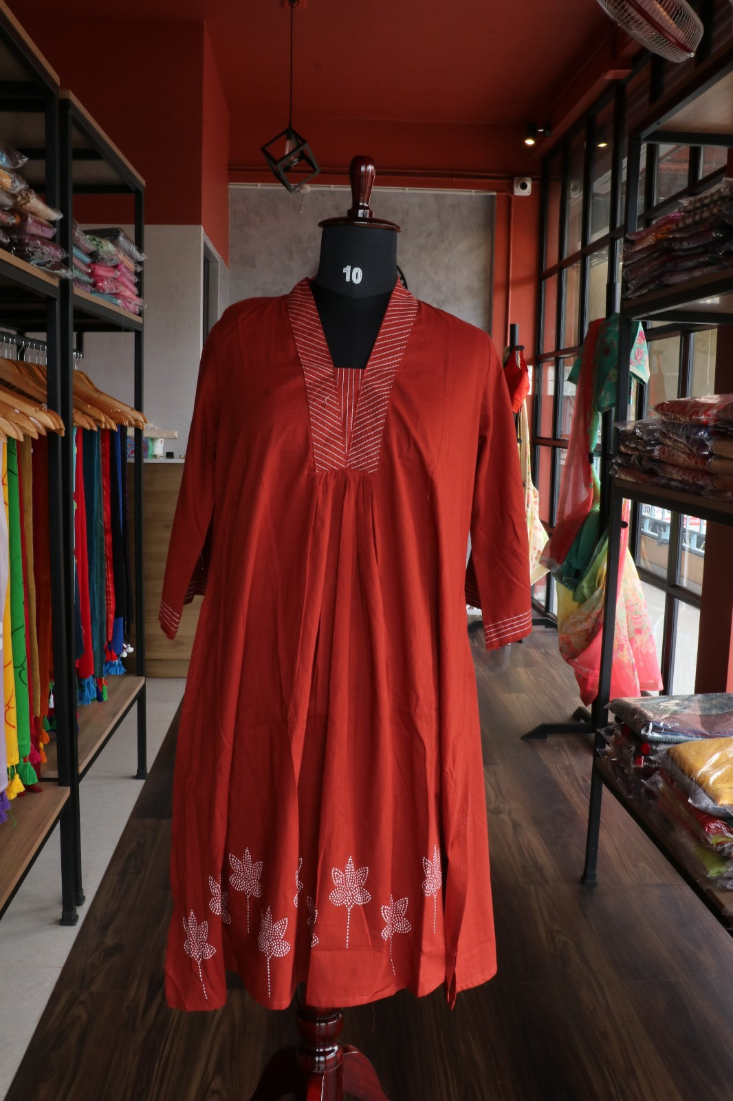 RUST BROWN COTTON CO ORD SET